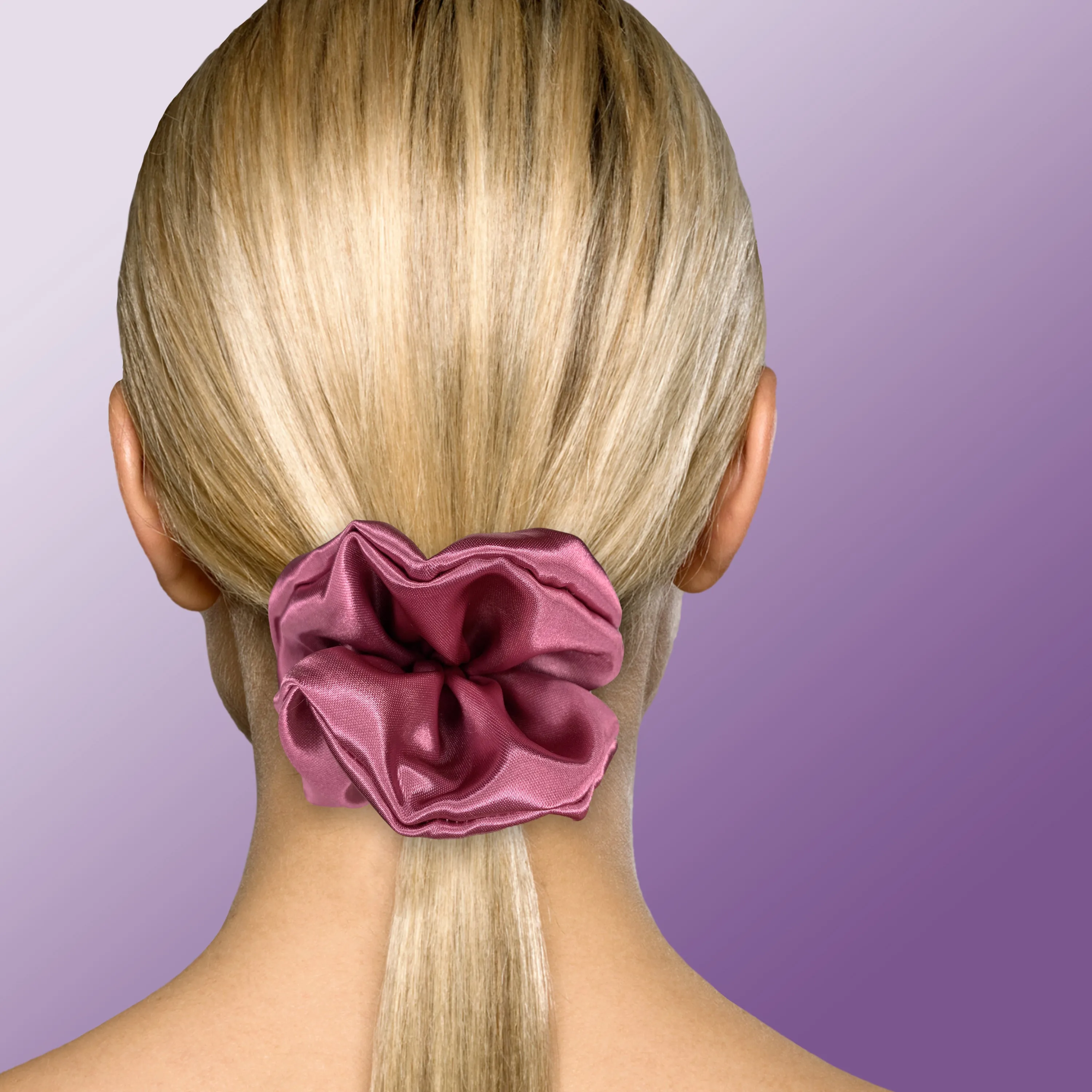 Scrunchies Premium Bridal Satin Available in 3 Sizes Made in the USA Rose