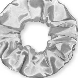 Scrunchies Premium Bridal Satin Available in 3 Sizes Made in the USA Silver