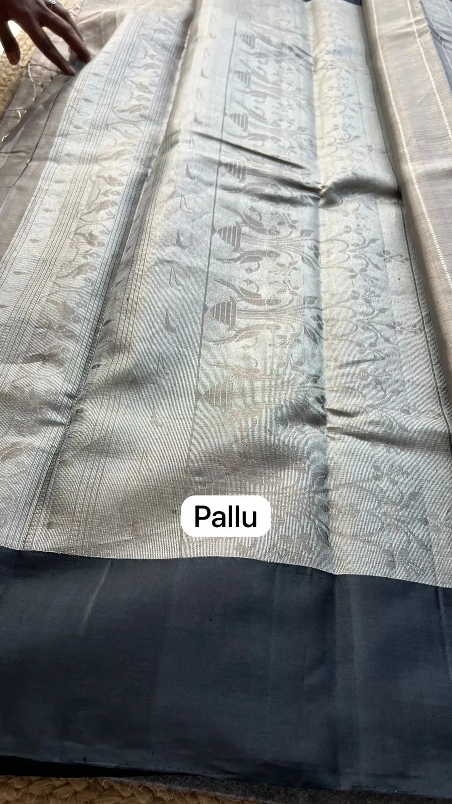 Silver tissue kanjivaram soft silk saree with blouse