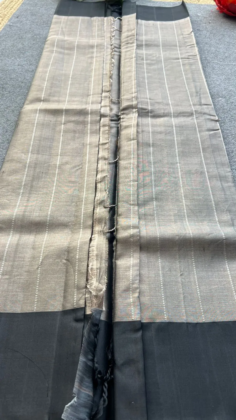 Silver tissue kanjivaram soft silk saree with blouse