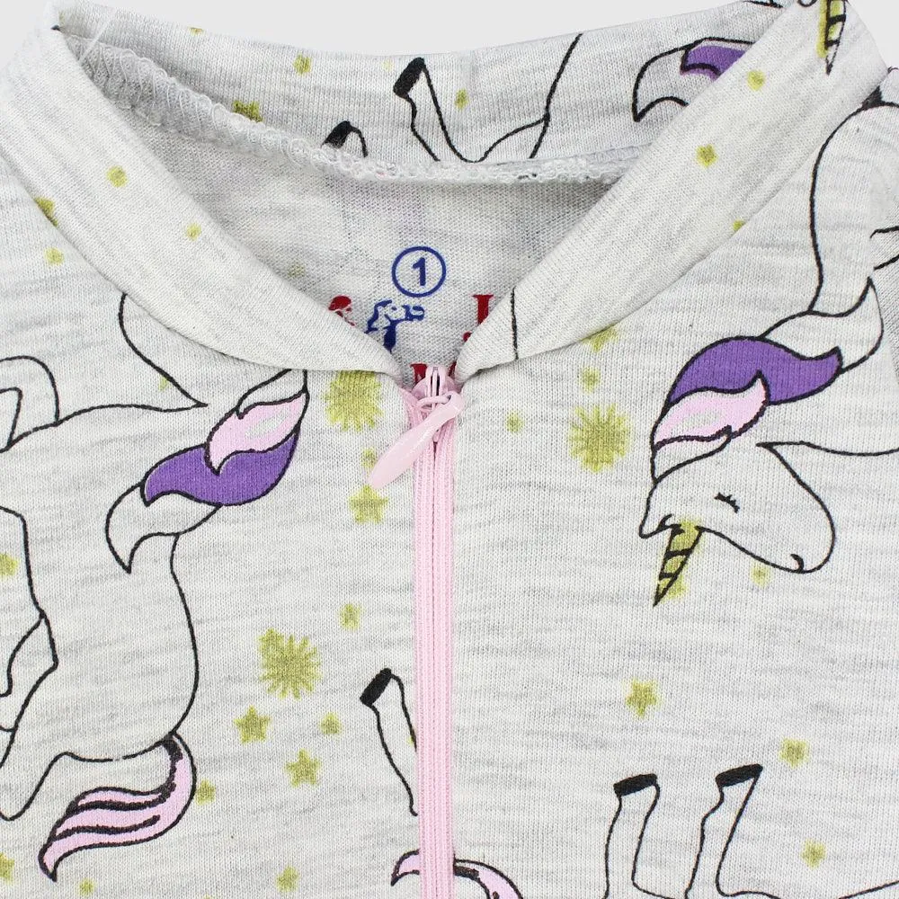 Unicorn Long-Sleeved Baby Footie