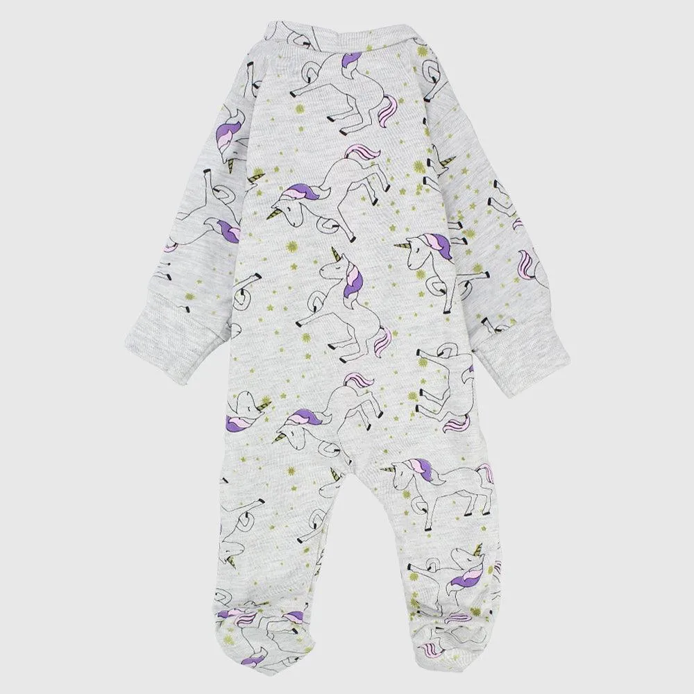 Unicorn Long-Sleeved Baby Footie