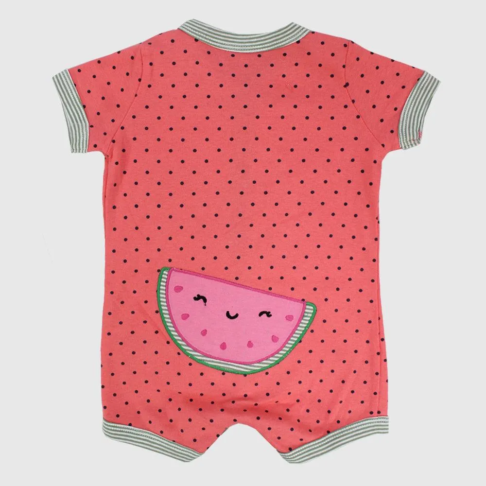 Unisex Watermelon Short-Sleeved Romper