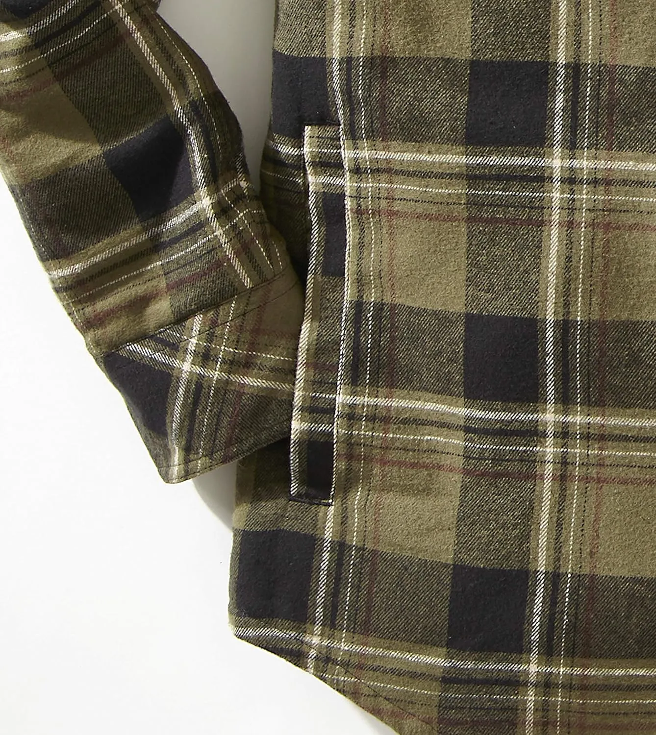 Venado Men's Plaid Shirt Jacket -Long Sleeved Quilt Lined Brushed Flannel Rugged Shirt