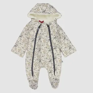 Wild Animals Long-Sleeved Hooded Baby Footie